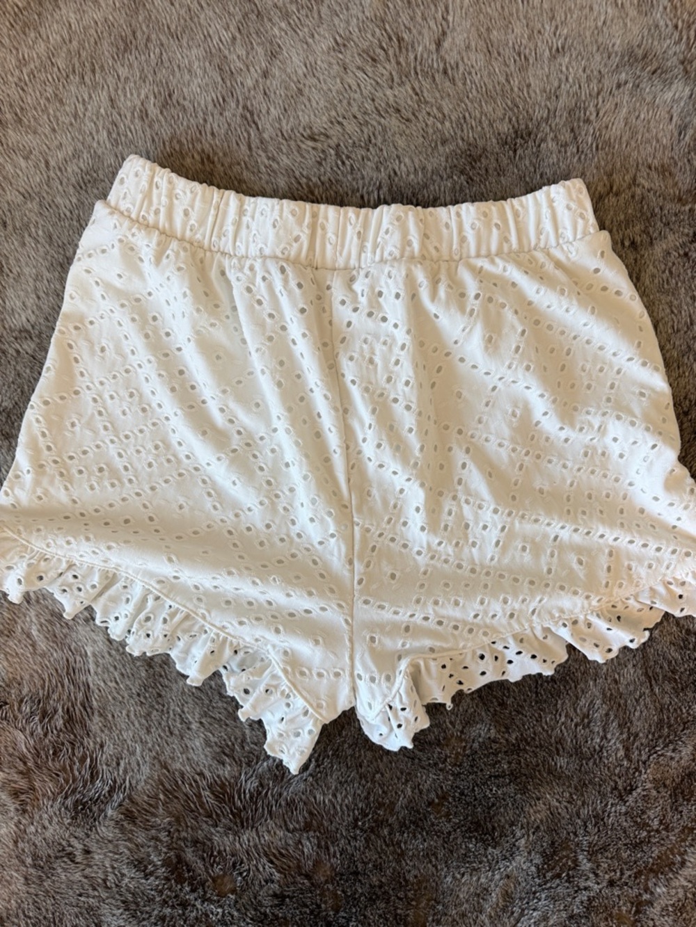 Vero Moda Cream Eyelet Ruffle Mini Skirt - Picture 8 of 8